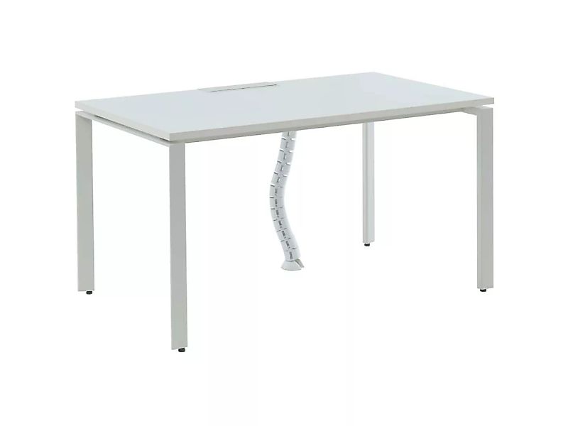 Schreibtisch 1 Person - L. 140 cm - Weiß - DOWNTOWN günstig online kaufen
