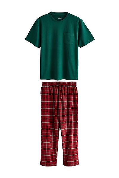 Next Pyjama Kurzärmeliger Schlafanzug mit Karomuster (2 tlg) günstig online kaufen