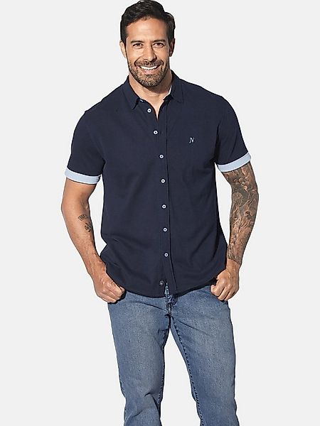 Jan Vanderstorm Kurzarmhemd WUNZMAN mit Kontrastdetails günstig online kaufen