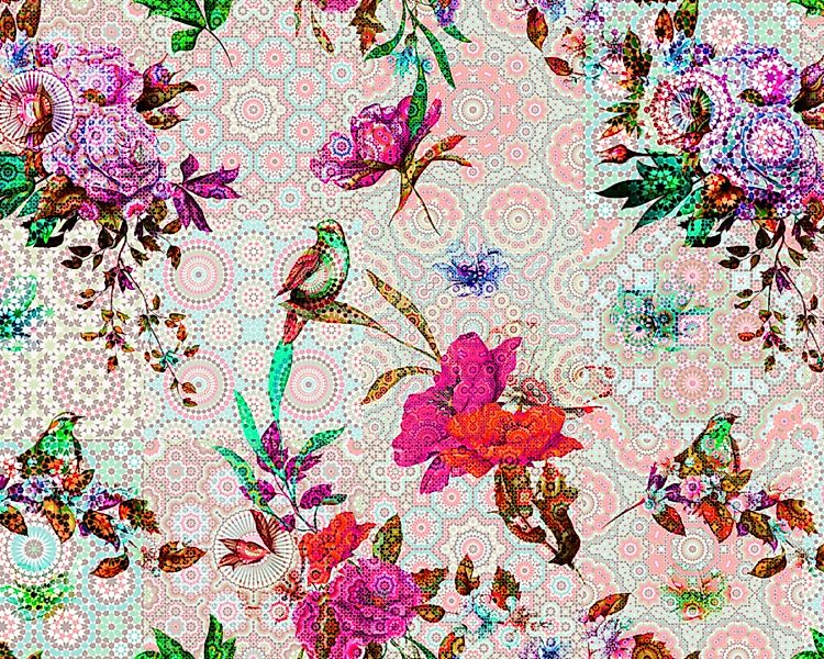 Fototapete "mosaic garden2" 4,00x2,70 m / Glattvlies Perlmutt günstig online kaufen
