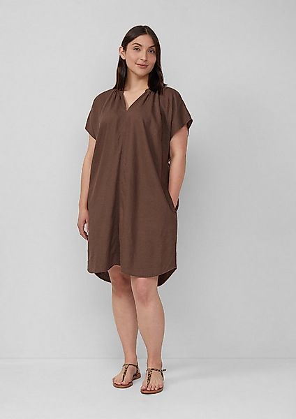 s.Oliver Minikleid Kleid Midi-Kleid aus Leinenmix mit Eingrifftaschen günstig online kaufen