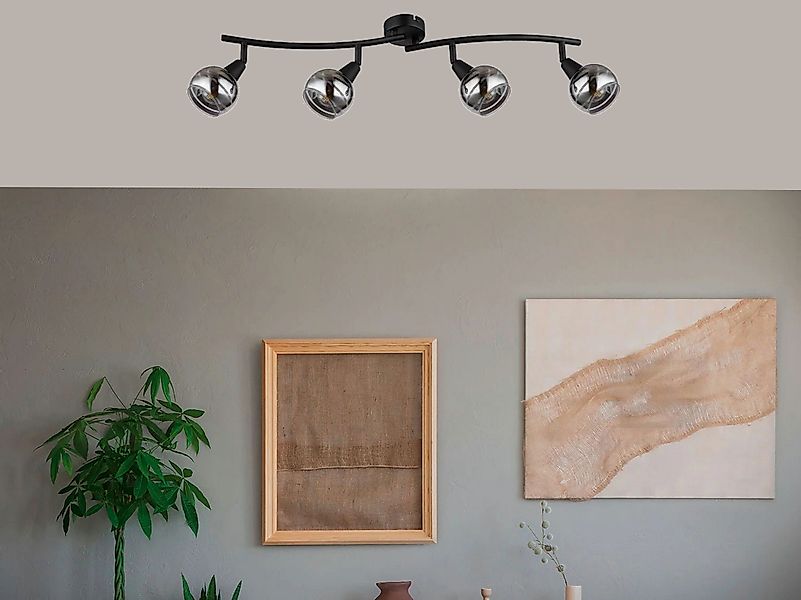 TRANGO LED Deckenleuchte, Dimmfunktion, 4-flg. Deckenleuchte günstig online kaufen