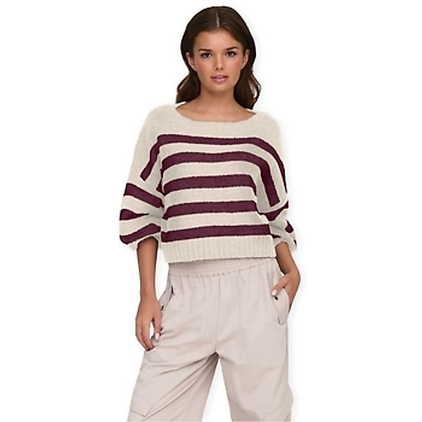 Only  Pullover Aya Life Knit - Birch/Mauve Wine günstig online kaufen
