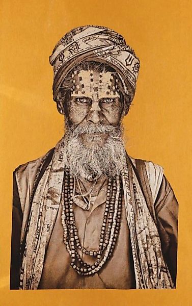 Gobelin Bild - Chitran Omkaranatha - Ochre ca. 75x125 cm gerahmt günstig online kaufen