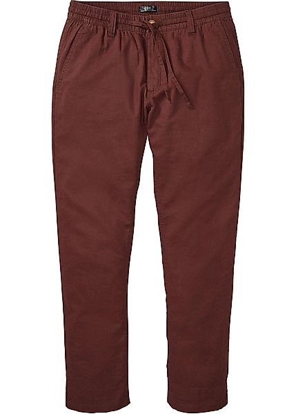 Regular Fit Chinohose mit Leinen, Straight günstig online kaufen