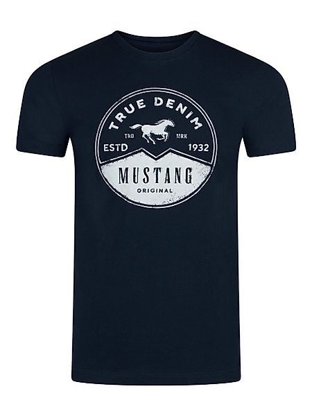 MUSTANG T-Shirt Herren Printshirt Regular Fit günstig online kaufen