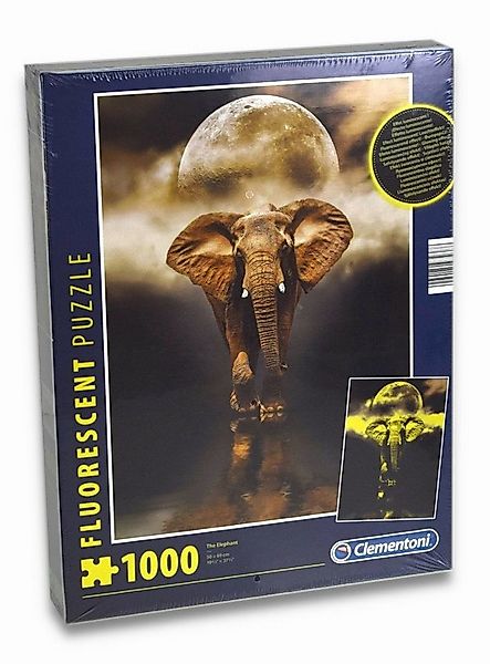 Clementoni® Puzzle Puzzle - Der Elefant (fluoreszierend, 1000 Teile), 1000 günstig online kaufen