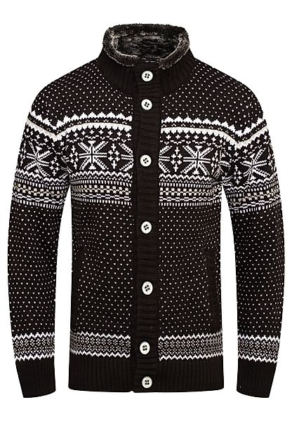 behype Cardigan BKIANA Strickjacke Grobstrick Norweger-Muster günstig online kaufen
