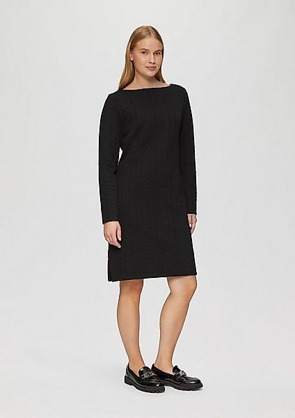 s.Oliver Minikleid Kleid Strukturiertes Jacquard-Kleid mit U-Boot-Ausschnit günstig online kaufen