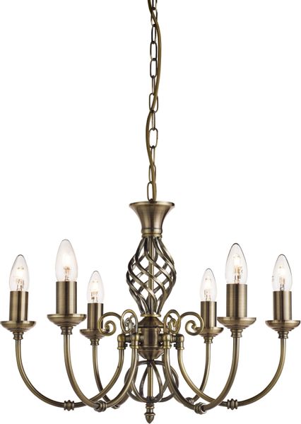 Searchlight Kronleuchter Zanzibar 6Lt Pendant, Leuchtmittel günstig online kaufen