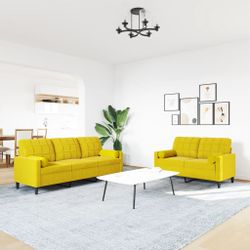 vidaXL Sofa 2-tlg. Sofagarnitur mit Kissen günstig online kaufen