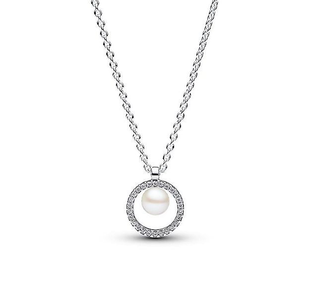 Pandora Silberkette Halskette aus 925er Silber von PANDORA mit Perle und Zi günstig online kaufen