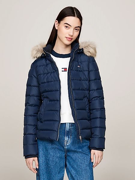 Tommy Jeans Steppjacke "TJW BASIC HOODED DOWN JACKET EXT" mit Kapuze mit Lo günstig online kaufen