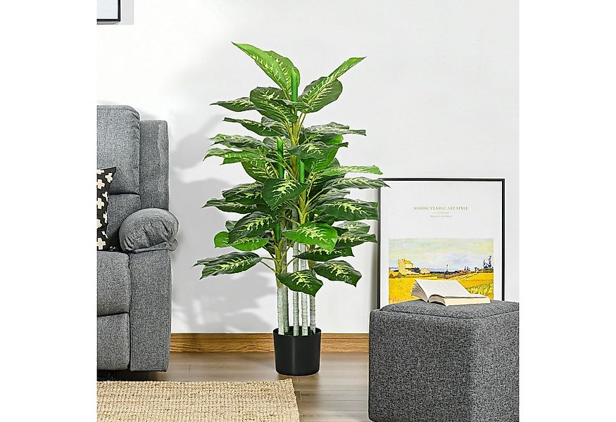 Kunstpflanze Künstliche Pflanze im Topf für den Innenbereich Dieffenbachia, günstig online kaufen