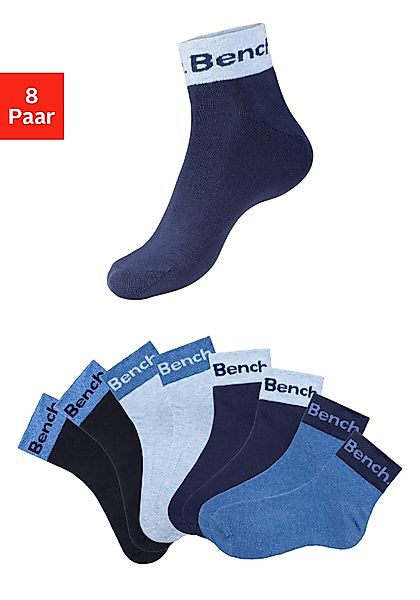Bench. Kurzsocken, (Packung, 8 Paar), mit eingestricktem Schriftzug am Bünd günstig online kaufen