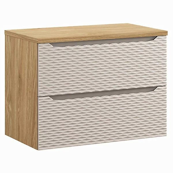 Lomadox Waschbeckenschrank OLUO-56-BEIGE Waschtischunterschrank, 80cm, Eich günstig online kaufen