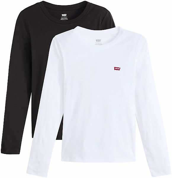 Levis Langarmshirt "LS 2 Pack Tee" Packung, 2 Stk. mit Batwing Logo-Sticker günstig online kaufen