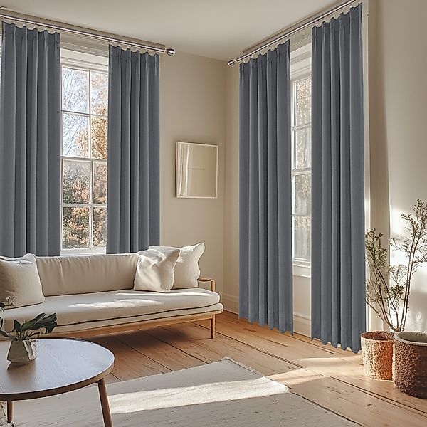 Deconovo Verdunkelungsvorhang Gardinen mit Kräuselband Blickdicht günstig online kaufen