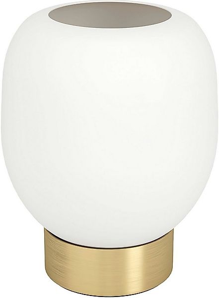 EGLO Tischleuchte MANZANARES Tischlampe, Stahl und Glas, E27, Nachttischlam günstig online kaufen