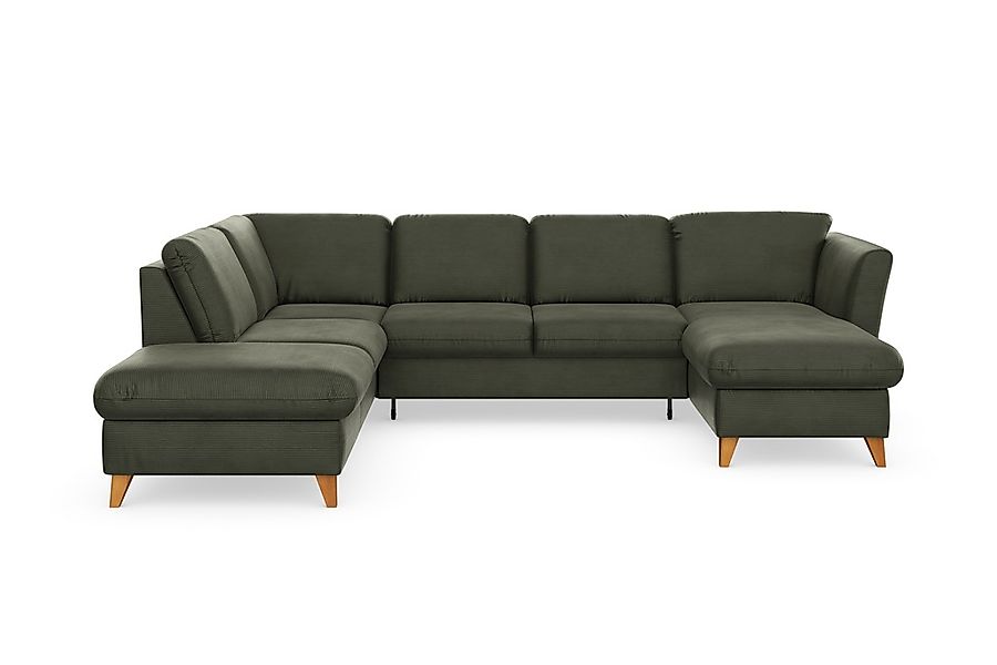 Home affaire Wohnlandschaft "Trelleborg U-Form" wahlweise mit Bettfunktion günstig online kaufen