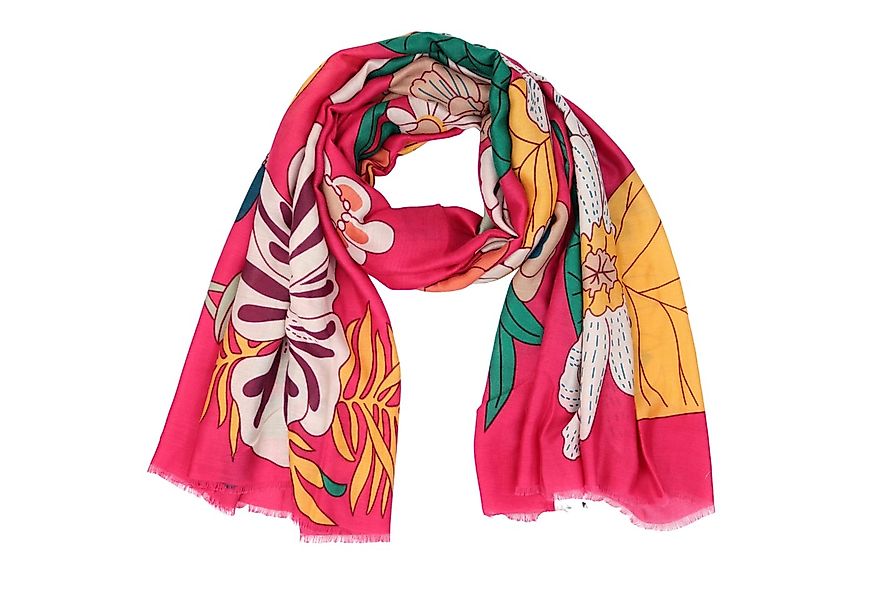 MIRROSI Modeschal Weich XXL ca.85x180cm Schal Bunt Blumen, (Kollektion Herb günstig online kaufen