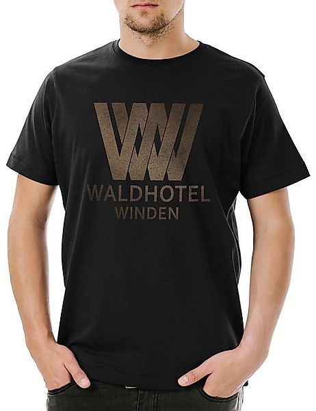 Urban Backwoods Print-Shirt Waldhotel Winden Herren T-Shirt Logo Symbol Sig günstig online kaufen