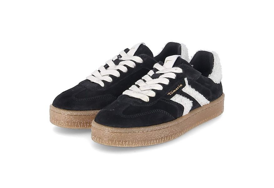 Tamaris Tamaris 1-23723-44/083 Damen Leder & Textil schwarz Schnürschuh günstig online kaufen