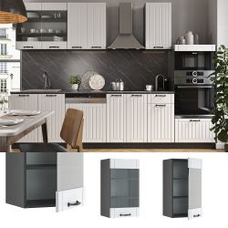 Vicco Glashängeschrank Fame-Line, Weiß Landhaus/Anthrazit, 40 günstig online kaufen