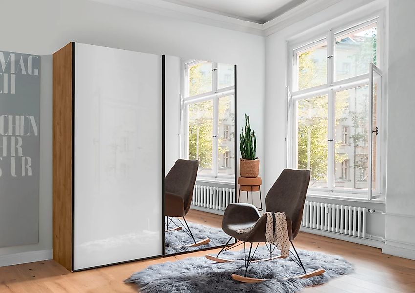 WIEMANN Schwebetürenschrank "Monaco", mit Glasfront sowie hochwertigen Besc günstig online kaufen