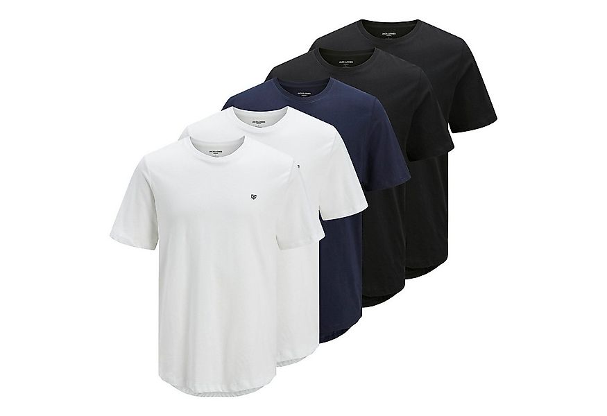 Jack & Jones T-Shirt Herren T-Shirt 5er Pack Baumwolle (Packung, 5er Pack) günstig online kaufen