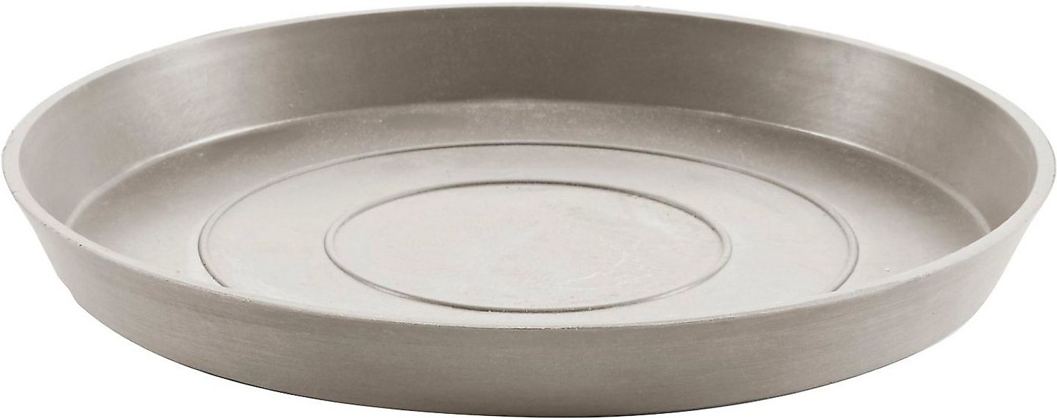 ECOPOTS Blumentopfuntersetzer ROUND SAUCER Taupe, BxTxH: 21x21x2,5 cm günstig online kaufen