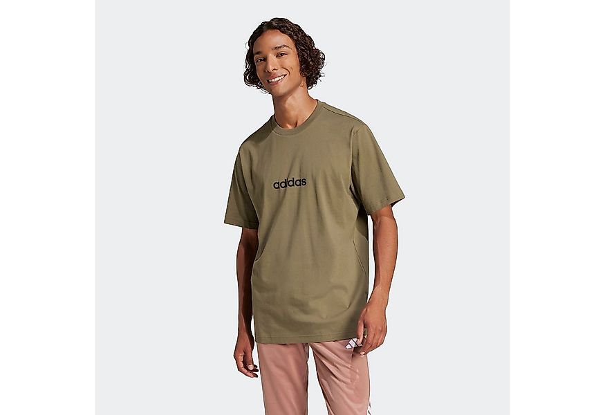adidas Sportswear T-Shirt ESSENTIALS LINEAR SINGLE JERSEY überschnittene Sc günstig online kaufen