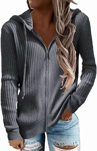 FIDDY Wintermantel Damen Hoodie mit Durchgägigem Reißverschluss Kapuzenjack günstig online kaufen