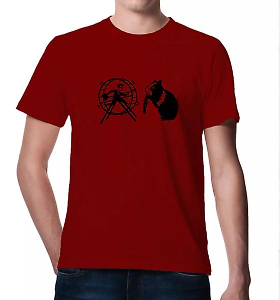 T-shirt Hamster & Der Hamsterrad In Rot günstig online kaufen