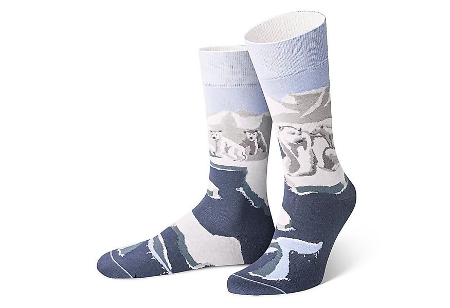 von Jungfeld Socken Eisbär Design Bio-Baumwolle 35-46 Unisex (1-Paar, 1 Paa günstig online kaufen