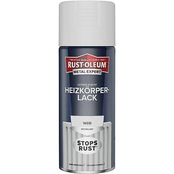 Rust-Oleum Metal Expert Heizkörperlack Hochglanz Sprühfarbe Weiß 400 ml günstig online kaufen