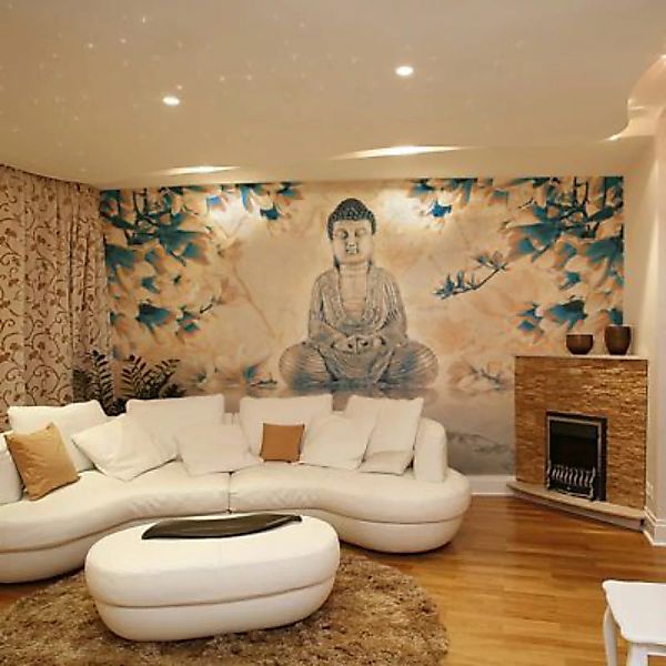 artgeist Fototapete Buddha of prosperity beige/grau Gr. 450 x 270 günstig online kaufen