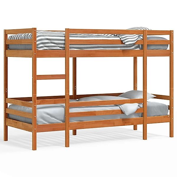 vidaXL Etagenbett Wachsbraun 80x200 cm Massivholz Kiefer2102445 günstig online kaufen