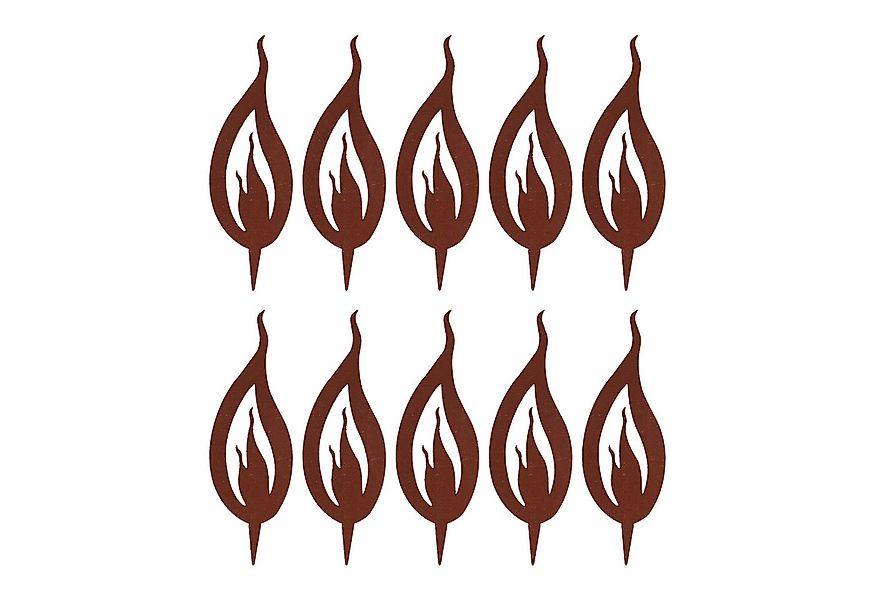 UNUS GARDEN Gartenstecker Gartenstecker Roststecker 10er Set günstig online kaufen