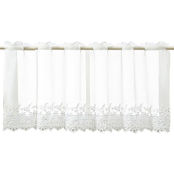 Delien Scheibengardine Jasmin, Durchzuglöcher, transparent, Kurzstore günstig online kaufen