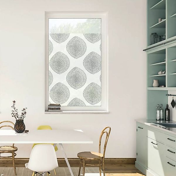 LICHTBLICK Fensterfolie Boho Drop  Boho Drop weiß B/L: ca. 100x100 cm günstig online kaufen