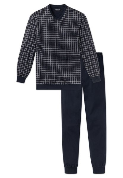 Schiesser Schlafanzug "Dark Sapphire" 2 Stk. tlg., mit klassischem Karo-Mus günstig online kaufen