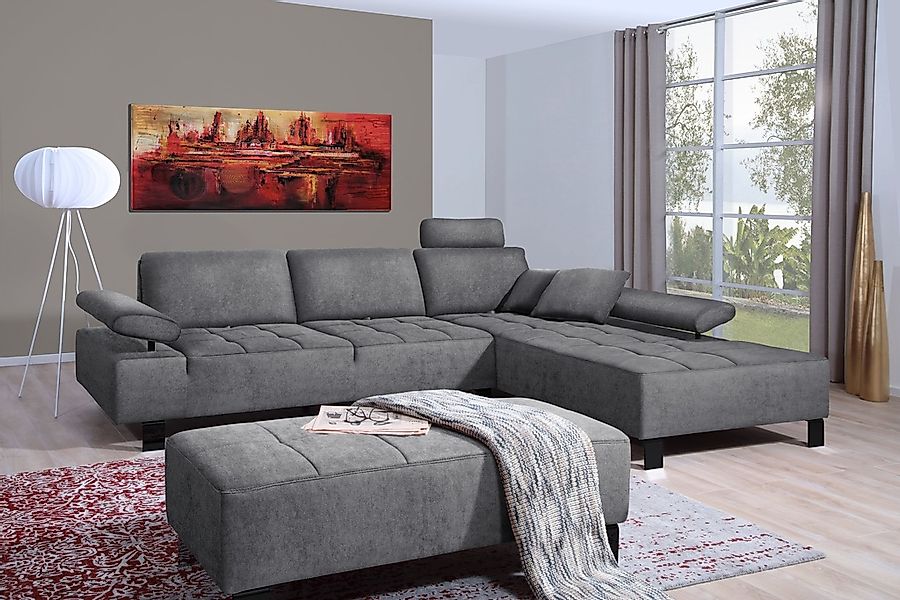 alina Ecksofa »Royce«, inklusive Sitztiefenverstellung, 270 cm breit günstig online kaufen