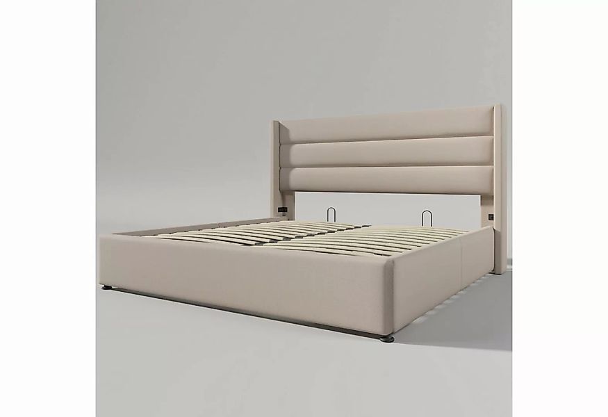 MODFU Polsterbett Stauraumbett Doppelbett (Bett Funktionsbett Holzbett Hydr günstig online kaufen