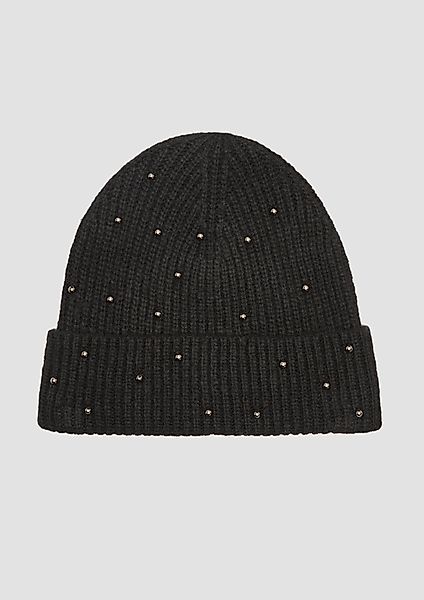 s.Oliver Strickmütze Gestrickte Beanie mit Schmuckperlen günstig online kaufen