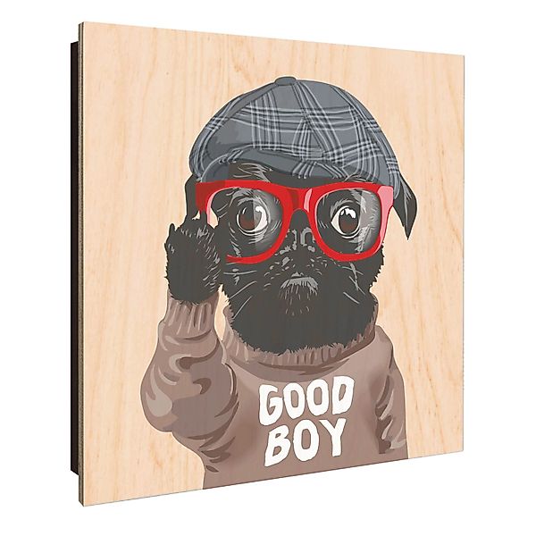 Banjado Schlüsselkasten Holz 30x30cm Schwarz Scharnier Rechts 50 Haken Desi günstig online kaufen