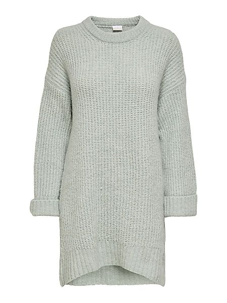 ONLY Langer Woll Pullover Damen Grau günstig online kaufen