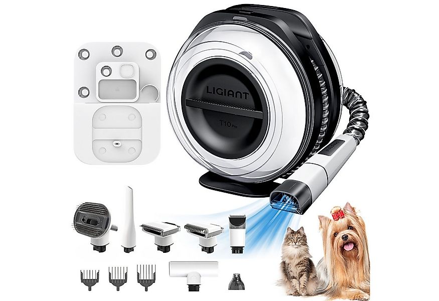LIGIANT Hundeschermaschine Kabelloser Hundestaubsauger, 7-in-1 Multifunktio günstig online kaufen