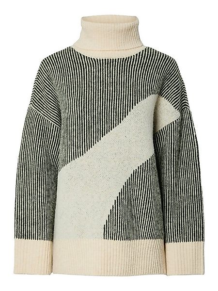 pieces Rollkragenpullover PCLINNA ROLL NECK LOOSE KNIT PWP BC im Colorblock günstig online kaufen