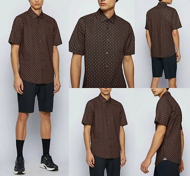 BOSS Kurzarmhemd HUGO BOSS Luka 2F Pineapple Shirt Ananas Herren Hemd Regul günstig online kaufen